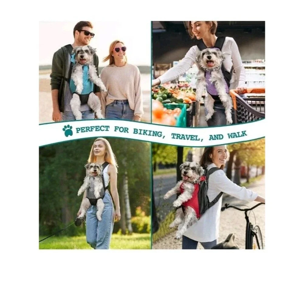 PetAmi Front-facing Pet Carrier Backpack In Grey Heathered. MED NWT  Fur Babies